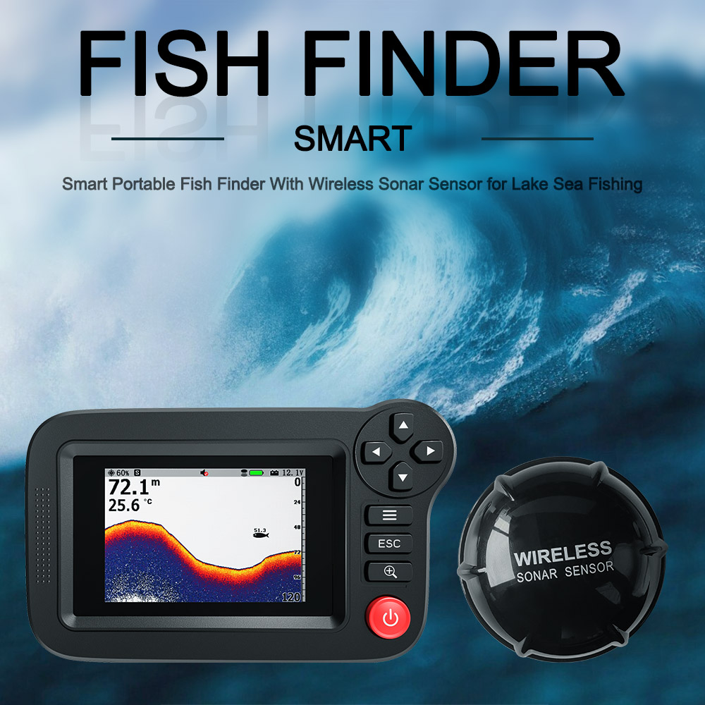 Умный эхолот - портативный эхо – обзор и цена Fishing Depth Finder