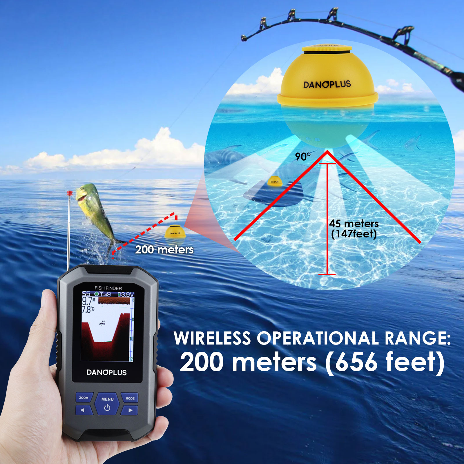 Беспроводной датчик эхолота дл – обзор и цена Fish Finder